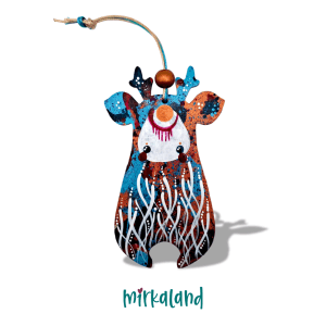 Türkiz Holdőrző Mirkalurka - 12 cm fafigura