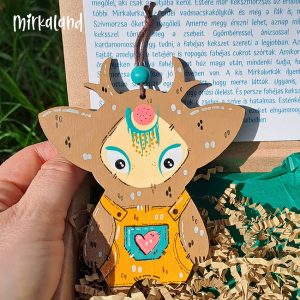 Szívmorzsa - Egyedi kézzel festett fafigura (12 cm)