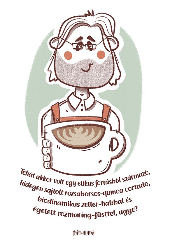 egyedi portré rajz ajándékba, Mirkaland illusztráció