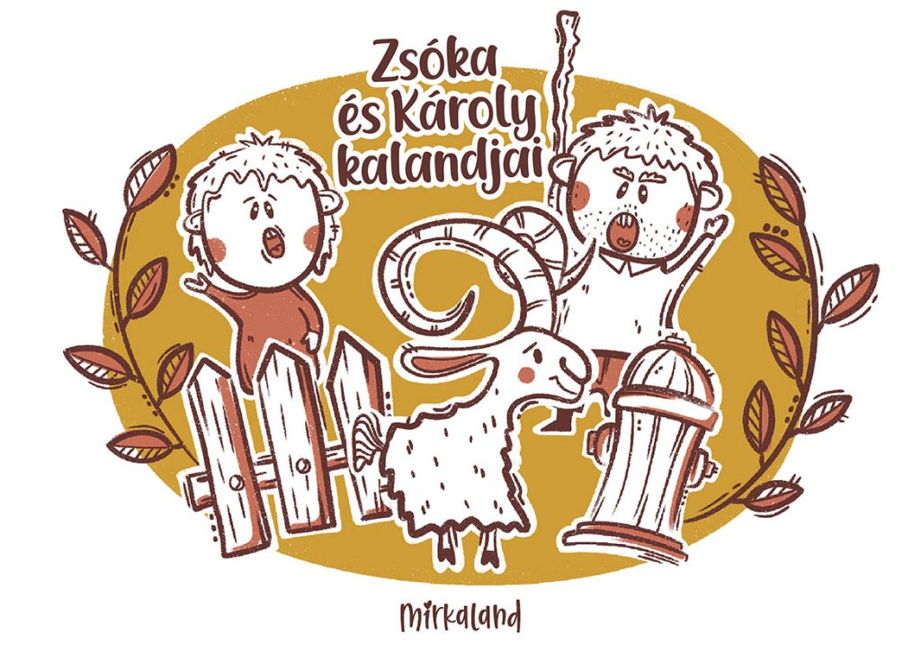 egyedi portré rajz ajándékba, Mirkaland illusztráció