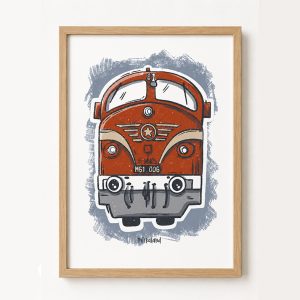 Nohab M61 Művészi Print - Egyedi Vasúti Illusztráció – Mirkaland